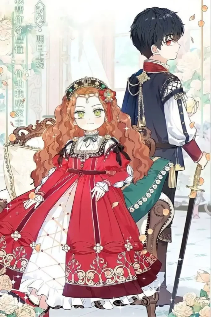 Illustration de Firentia Lombardie et du prince Perez tirée du manhwa La nouvelle Cheffe de clan. Avis complet sur la série.