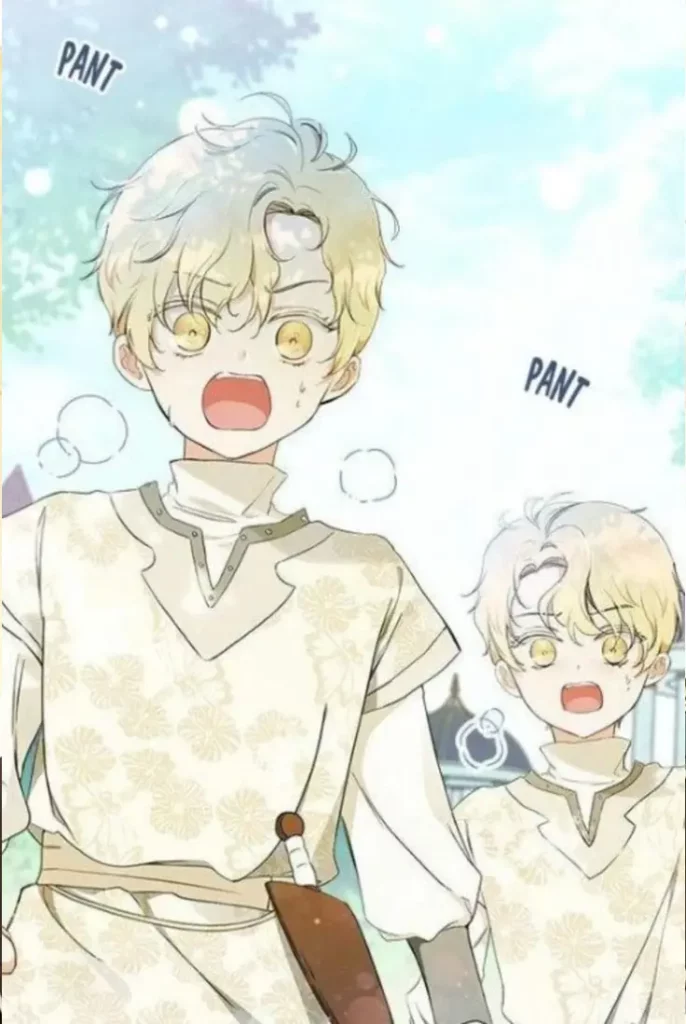 Illustration de Guilliou et Meiron Lombardie, les cousins de Firentia. Tirée du manhwa La Nouvelle Cheffe de Clan aux éditions Kotoon.