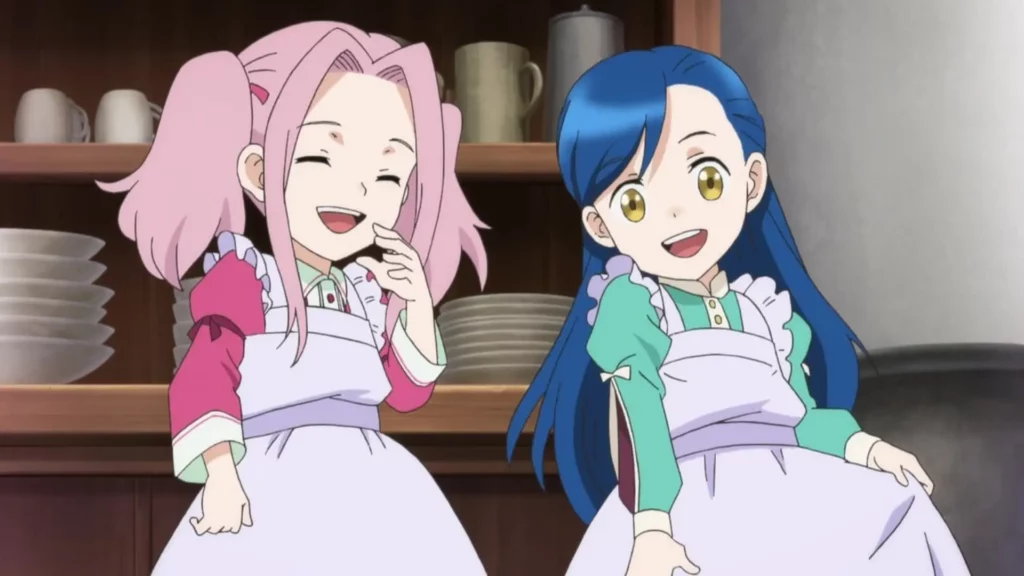 Visuel de Maïn et Freida dans l'anime Ascendance of a Bookworm : La petite faiseuse de livres sur Crunchyroll