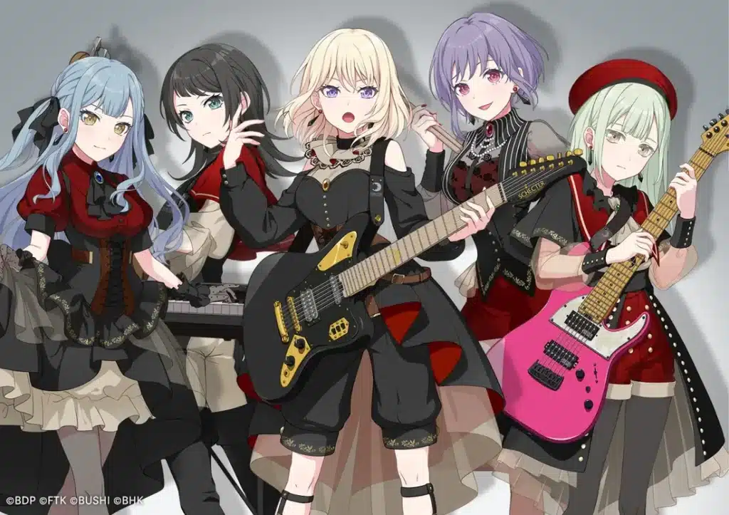 Jeu mobile BanG Dream! Our Notes. Groupe d'Ave Mujica.