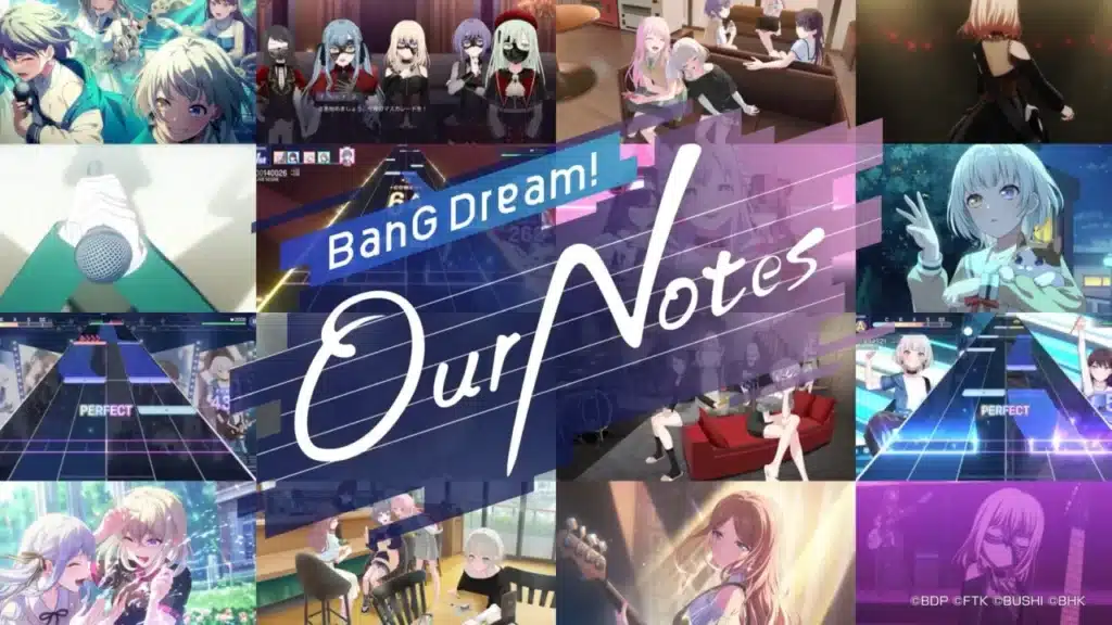 Affiche du jeu mobile de la franchise Bang Dream Our Notes.