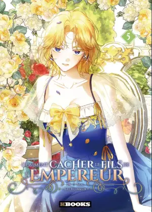 Couverture du tome 5 du manhwa Comment cacher le fils de l'Empereur aux éditions Kbooks.