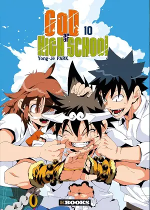 Couverture du tome 10 du manhwa God of High School aux éditions Kbooks.