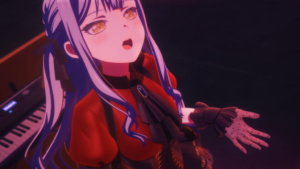 Anime Bang Dream! Ave Mujica disponible sur crunchyroll. Visuel de Sakiko Togawa.