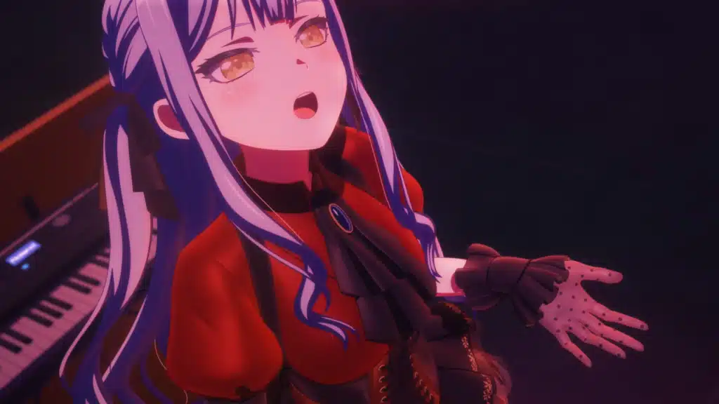 Anime Bang Dream! Ave Mujica disponible sur crunchyroll. Visuel de Sakiko Togawa.